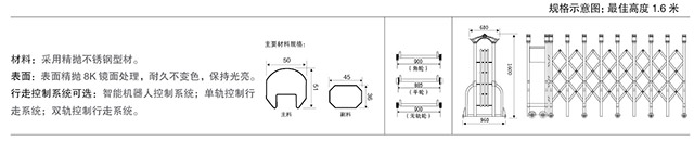 不銹鋼伸縮門王者二號(hào)